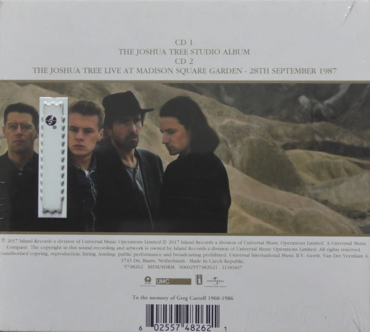 U2 ‎– The Joshua Tree UMC ‎– 00602557482621