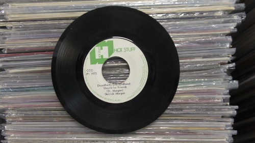 Derrick Morgan ‎– Dreadlocks And Baldhead Should Be Friends  Hot Stuff CCO Vinyl, 7", 45 RPM, Single  Jamaica