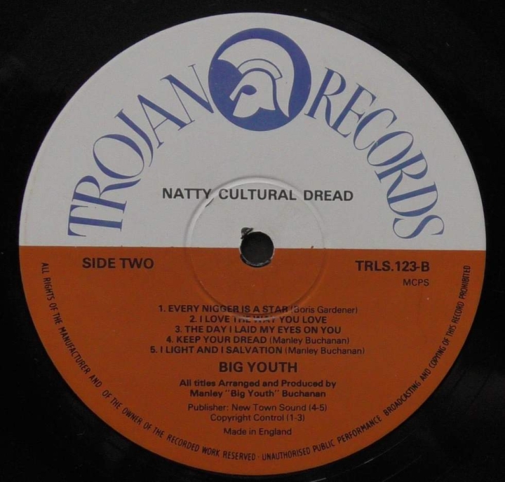 Big Youth ‎– Natty Cultural Dread Trojan Records ‎– TRLS 123