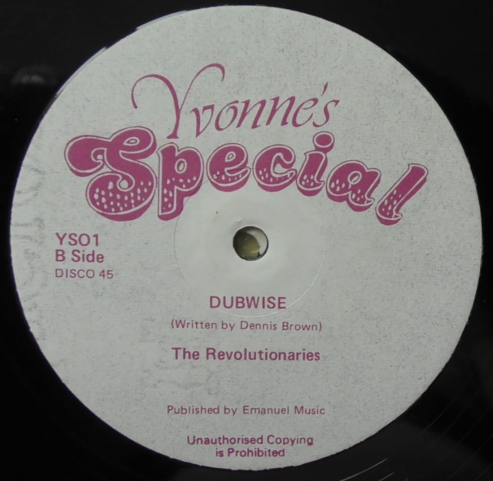 Dennis Brown / The Revolutionaries ‎– I'm Coming Home Tonight Yvonne's Special ‎– YS01