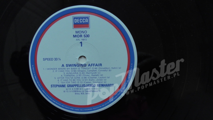 Stephane Grappelli Django Reinhardt A Swinging Affair MONO MOR 530 Jazz Vinyl Schallplatten