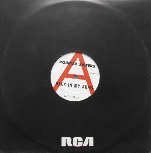 Pointer Sisters ‎– Back In My Arms  RCA ‎– PT 49866A DJ