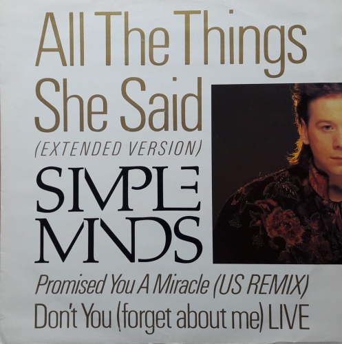 Simple Minds ‎– All The Things She Said (Extended Version) Virgin ‎– VS860/12