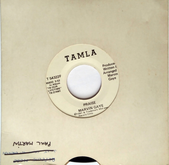 Marvin Gaye ‎– Praise Tamla ‎– T 54322F Vinyl, 7", 45 RPM, Promo