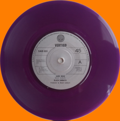 Black Sabbath ‎– Hard Road Vertigo ‎– SAB 002 Purple