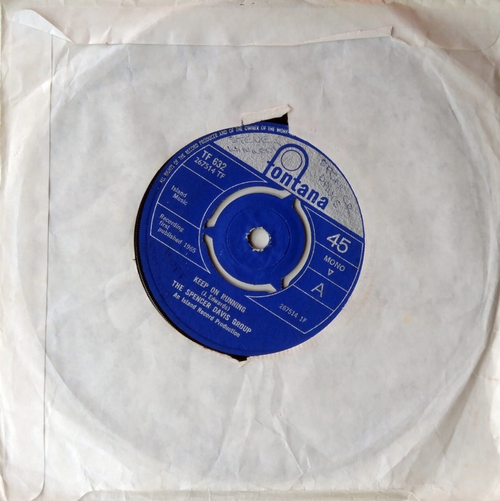 The Spencer Davis Group ‎– Keep On Running  Fontana ‎– TF 632
