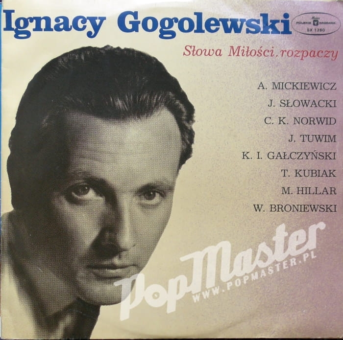 Ignacy Gogolewski Słowa Miłości, Rozpaczy  SX 1260