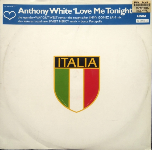 Anthony White ‎– Love Me Tonight Stress Records ‎– 12 STR 62