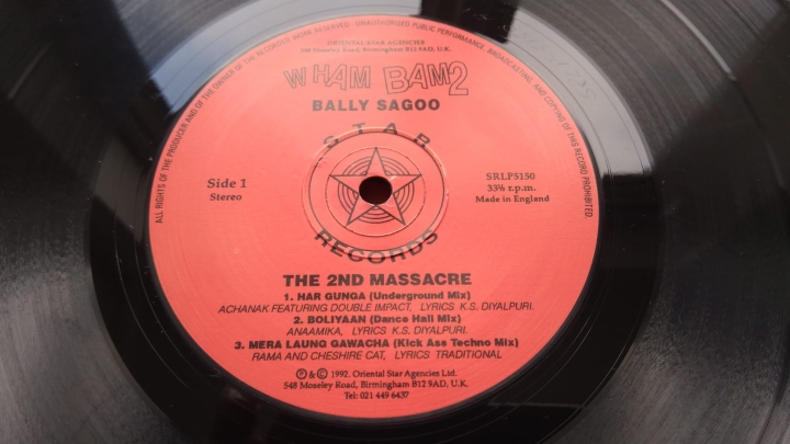 Bally Sagoo ‎– Wham Bam 2 (The Second Massacre) Star Records ‎– SRLP 5150
