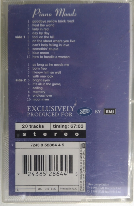 Various ‎– 20 Classic Tracks - Piano Moods Boots – TC BTS 30