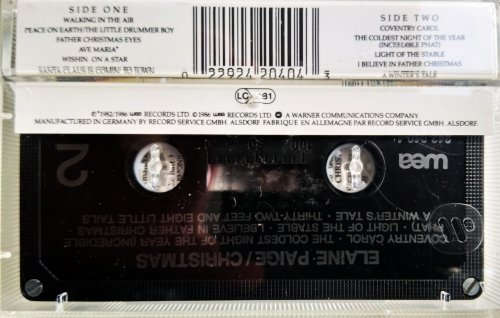 Elaine Paige ‎– Christmas WEA ‎– WX80C