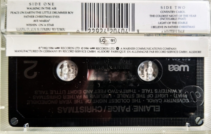 Elaine Paige ‎– Christmas WEA ‎– WX80C