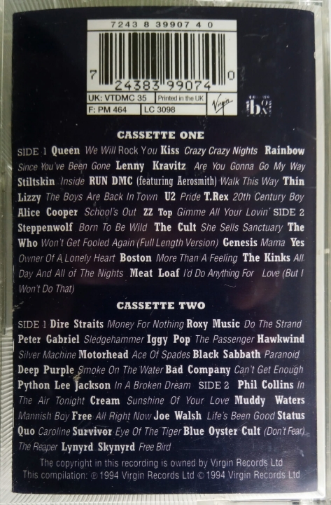 Various ‎– The Best...Rock Anthems...Ever! Virgin ‎– VTDMC 35 (id: 27314)