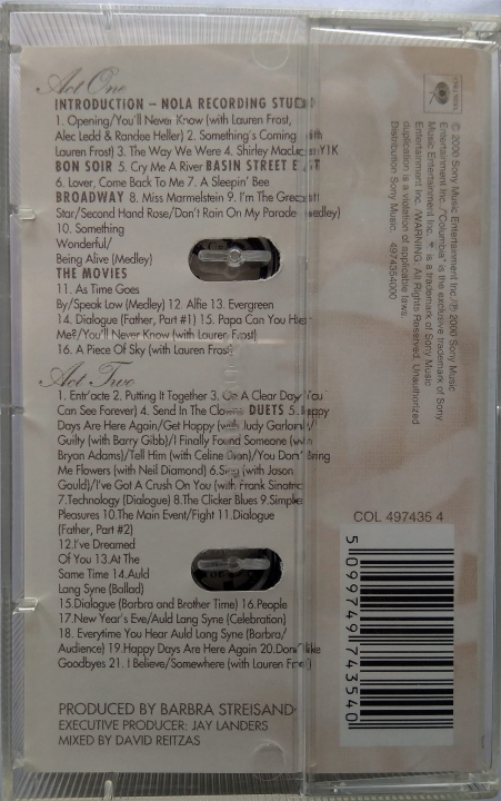 Barbra Streisand ‎– Timeless - Live In Concert Columbia ‎– 497435 4