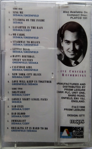 Neil Sedaka ‎– The Immaculate Prism Leisure ‎– PLAC 151 Sealed/Folia