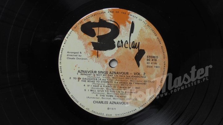 Charles Aznavour Aznavour Sings Aznavour Vol. 2 80418 Vinyl Pop