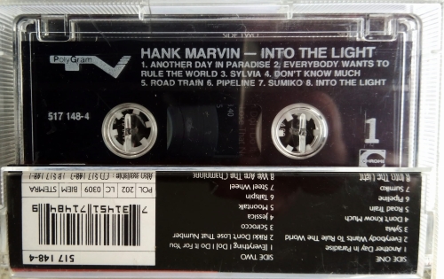 Kasety magnetofonowe Hank Marvin ‎– Into The Light Polygram TV ‎– 517 148-4