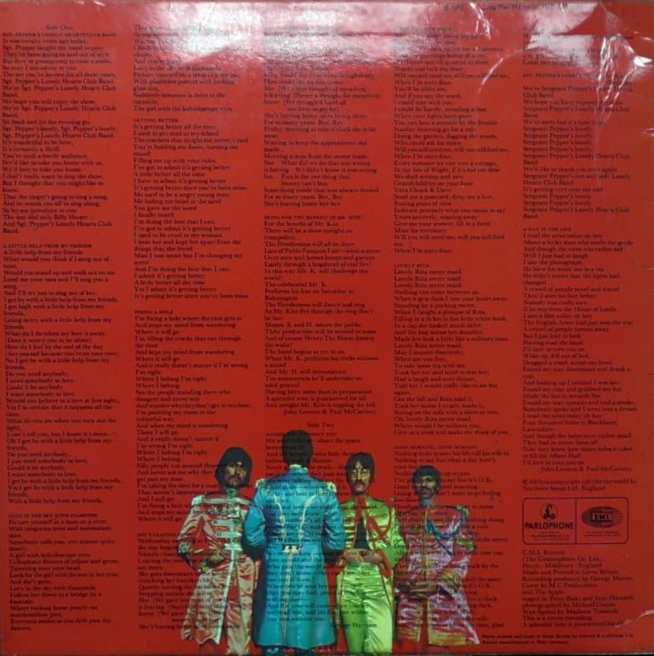 The Beatles – Sgt. Pepper's Lonely Hearts Club Band Parlophone – PHO 7027
