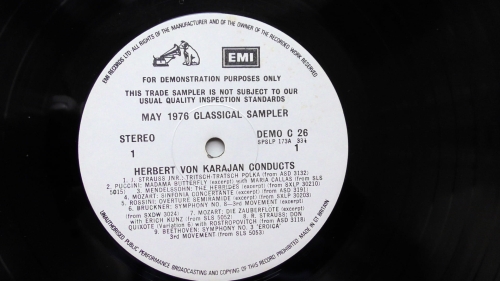 Various – May 1976 Classical Sampler His Master's Voice – DEMO C 26