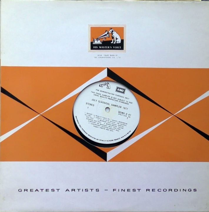 Various – July Classical Sampler 1977 EMI – DEMO C 41