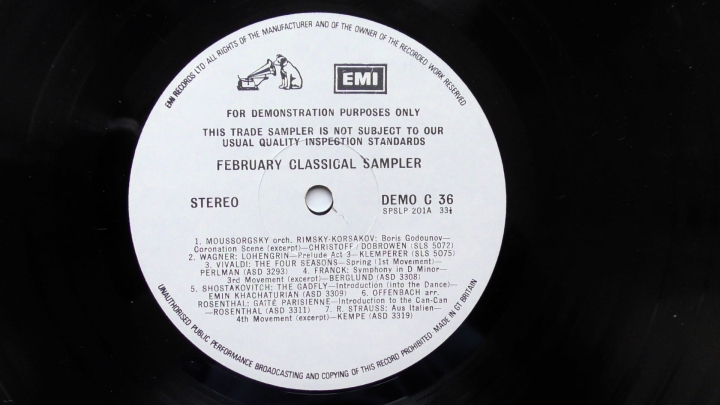 Various – February Classical Sampler EMI – DEMO C 36