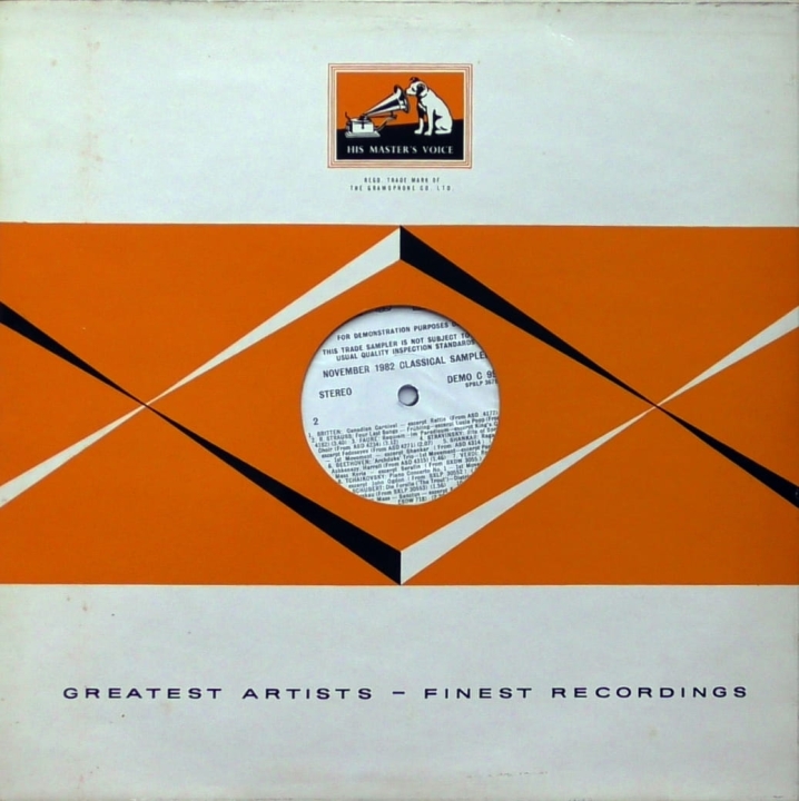 Various – November 1982 Classical Sampler His Master's Voice – DEMO C 99 LP, Promo