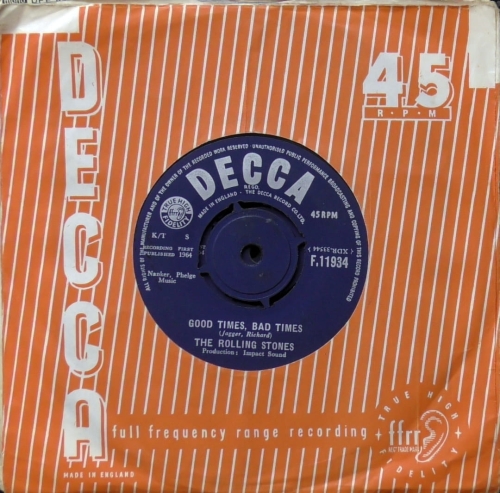 The Rolling Stones – It's All Over Now Decca – F.11934