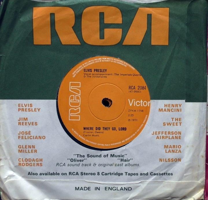 Elvis Presley – Rags To Riches  RCA Victor – RCA 2084