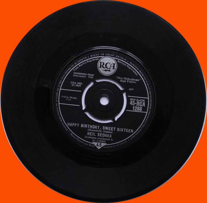 Neil Sedaka – Happy Birthday, Sweet Sixteen RCA – 45-RCA 1266