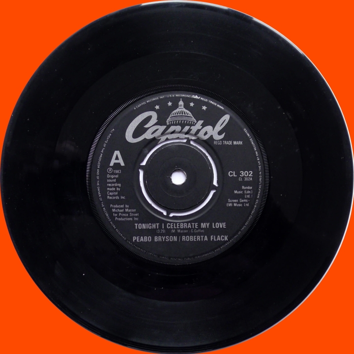 Peabo Bryson / Roberta Flack ‎– Tonight I Celebrate My Love Capitol Records – CL 302