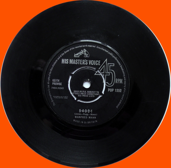 Manfred Mann – 5-4-3-2-1 / Without You His Master's Voice – POP 1252