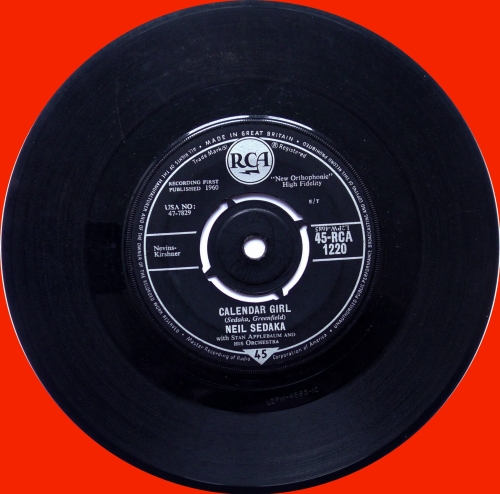 Neil Sedaka – Calendar Girl RCA – 45-RCA 1220