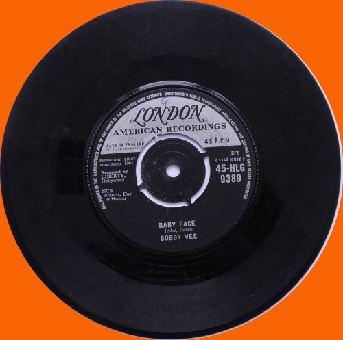 Bobby Vee – How Many Tears / Baby Face London American Recordings – 45-HLG 9389
