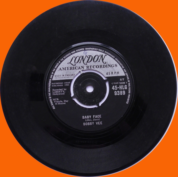 Bobby Vee – How Many Tears / Baby Face London American Recordings – 45-HLG 9389