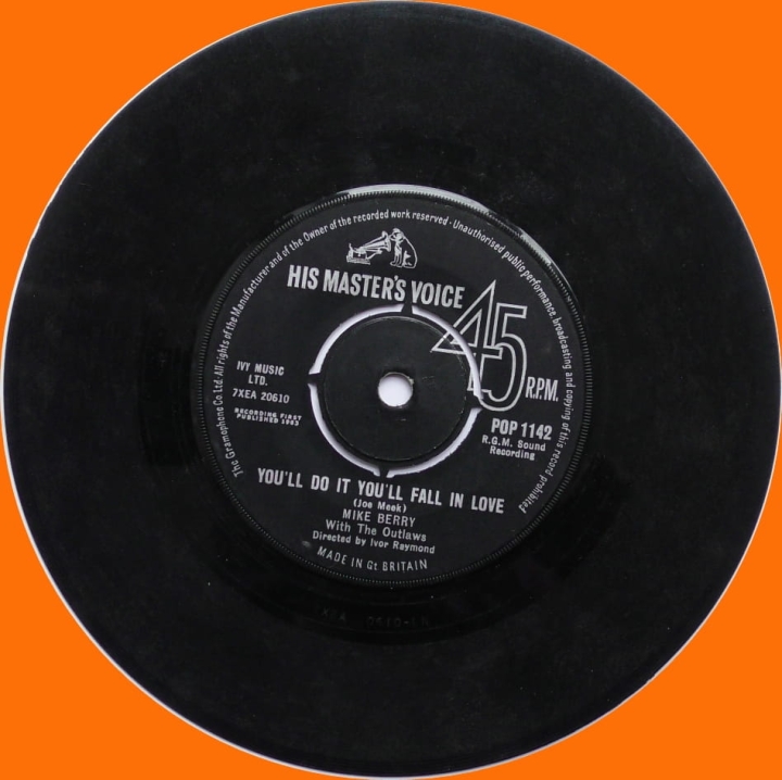Mike Berry With The Outlaws – My Little Baby His Master's Voice – POP 1142