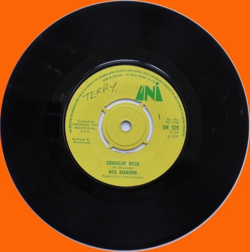 Neil Diamond – Cracklin' Rosie UNI Records – UN 529