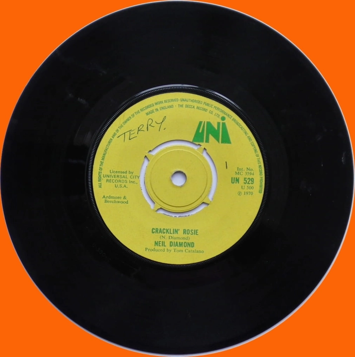 Neil Diamond – Cracklin' Rosie UNI Records – UN 529