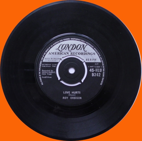 Roy Orbison – Runnin' Scared London American Recordings – 45-HLU 9342