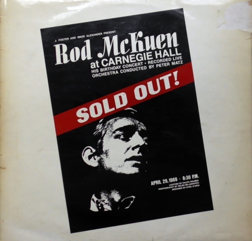 Rod McKuen – At Carnegie Hall Warner Bros. Records – WS 1794