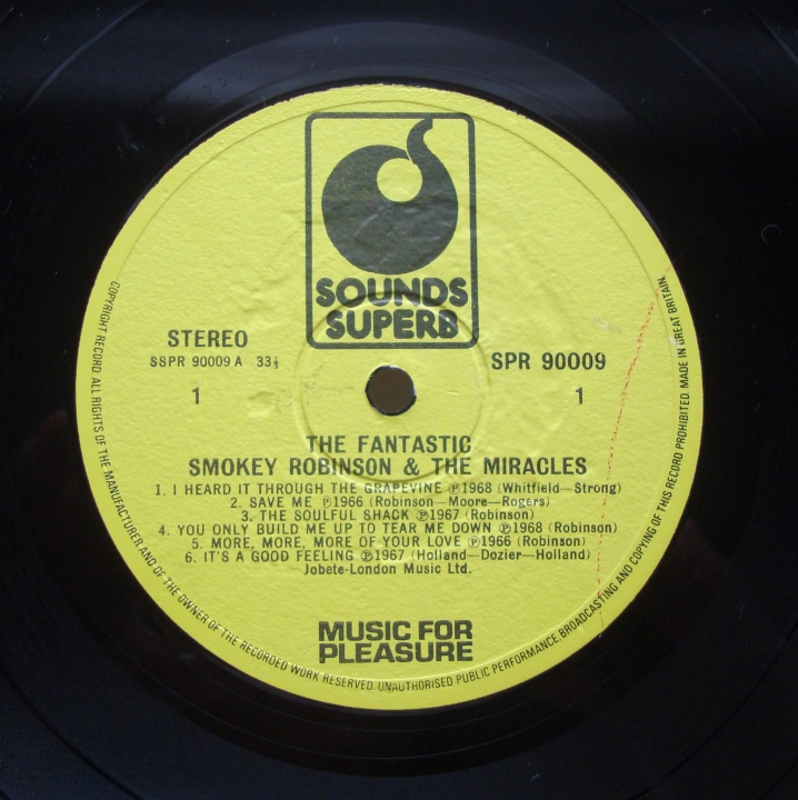 Smokey Robinson & The Miracles ‎– The Fantastic SPR 90009 Funk/Soul Sklep z Winylami
