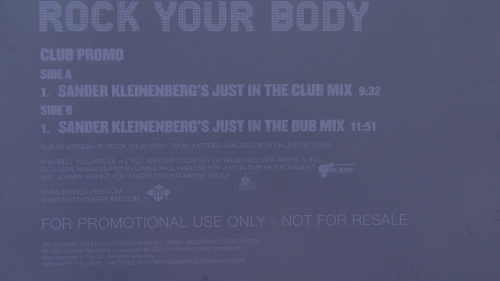 Justin Timberlake – Rock Your Body Jive – 9254950 P Vinyl, 12", 33 ⅓ RPM, Promo