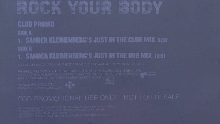 Justin Timberlake – Rock Your Body Jive – 9254950 P Vinyl, 12", 33 ⅓ RPM, Promo