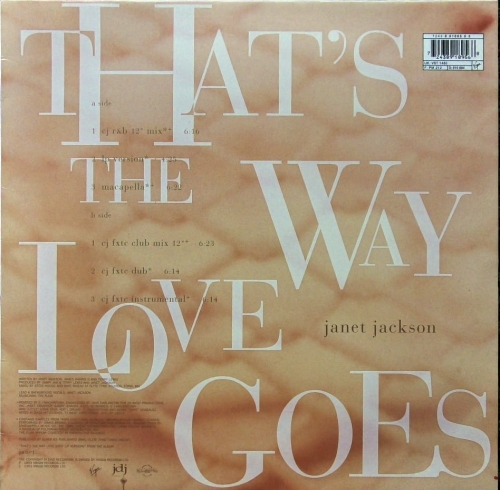 Janet Jackson ‎– That's The Way Love Goes Virgin ‎– VST 1460
