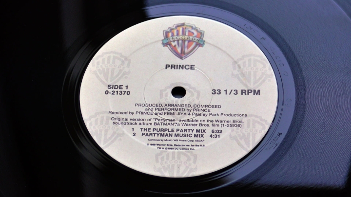 Prince ‎– Partyman Warner Bros. Records ‎– 9 21370-0  PROMO COPY