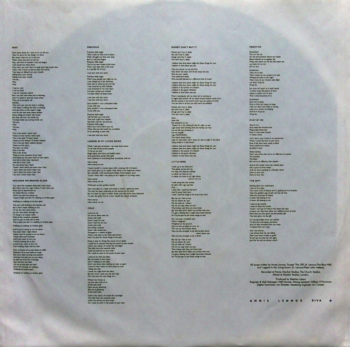 Annie Lennox ‎– Diva RCA ‎– PL75326