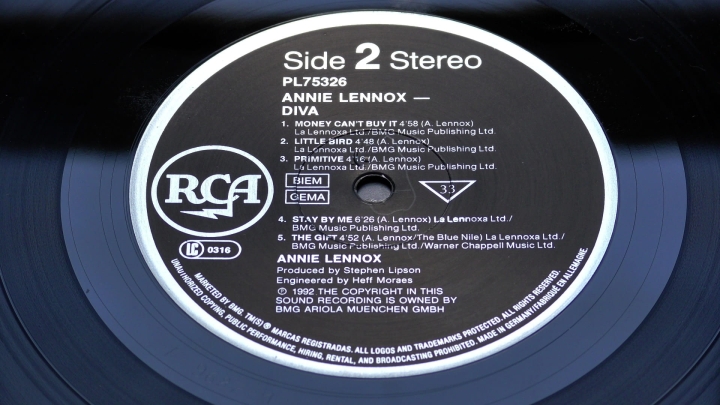 Annie Lennox ‎– Diva RCA ‎– PL75326