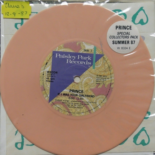 Prince ‎– If I Was Your Girlfriend Paisley Park ‎– W8334 E Special Collectors Pack, Peach