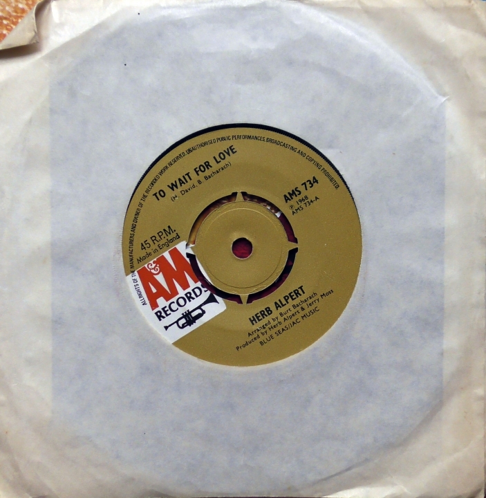 Herb Alpert / Herb Alpert And The Tijuana Brass ‎– To Wait For Love / Bud A&M Records ‎– AMS-734