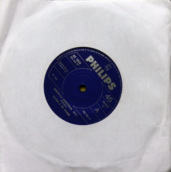 Esther & Abi Ofarim ‎– Cinderella Rockefella  Philips ‎– BF 1640