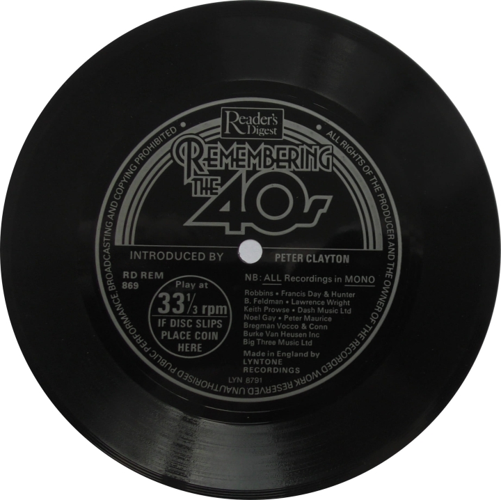 Peter Clayton ‎– Remembering The 40s Reader's Digest ‎– RD REM 869